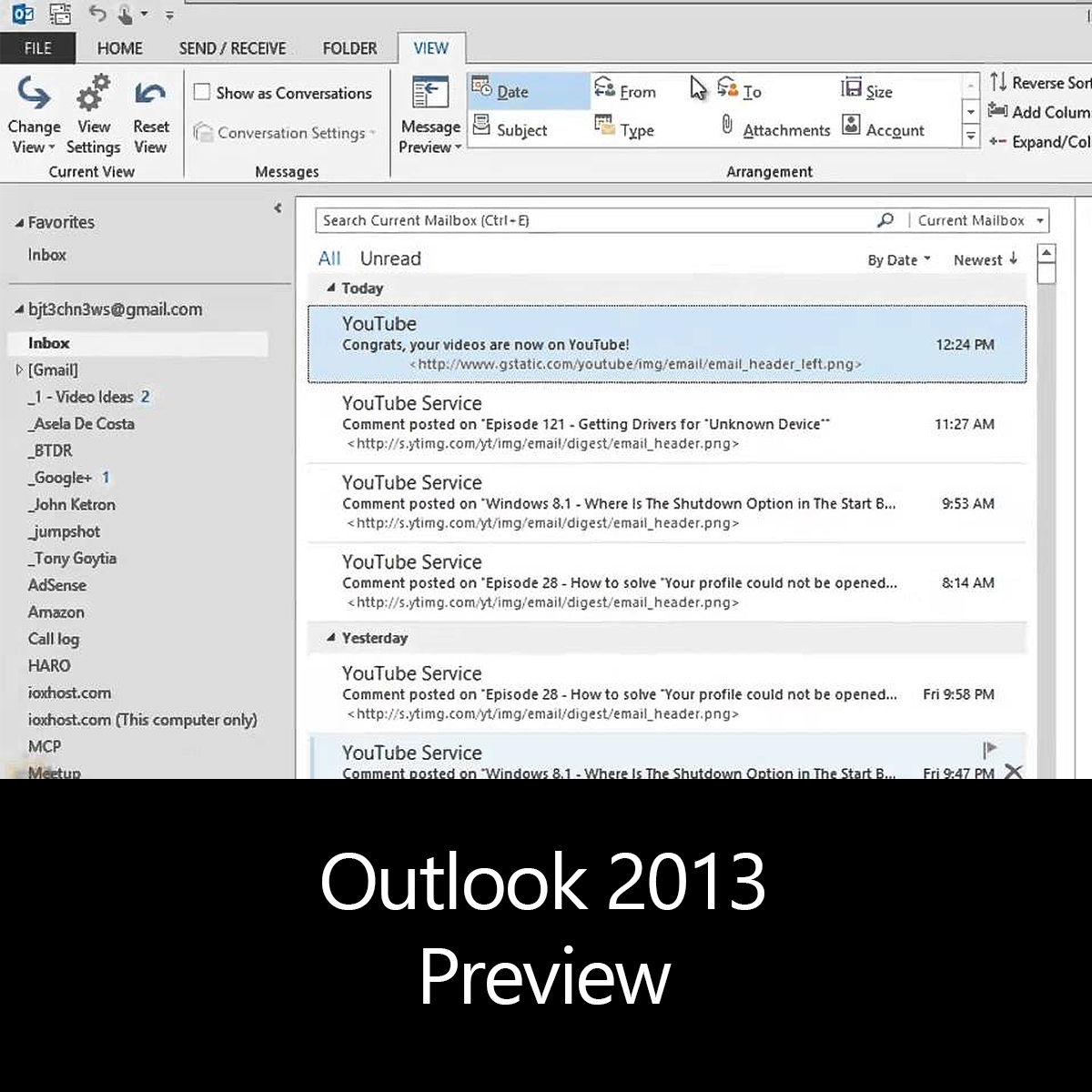 Outlook 2013 Preview