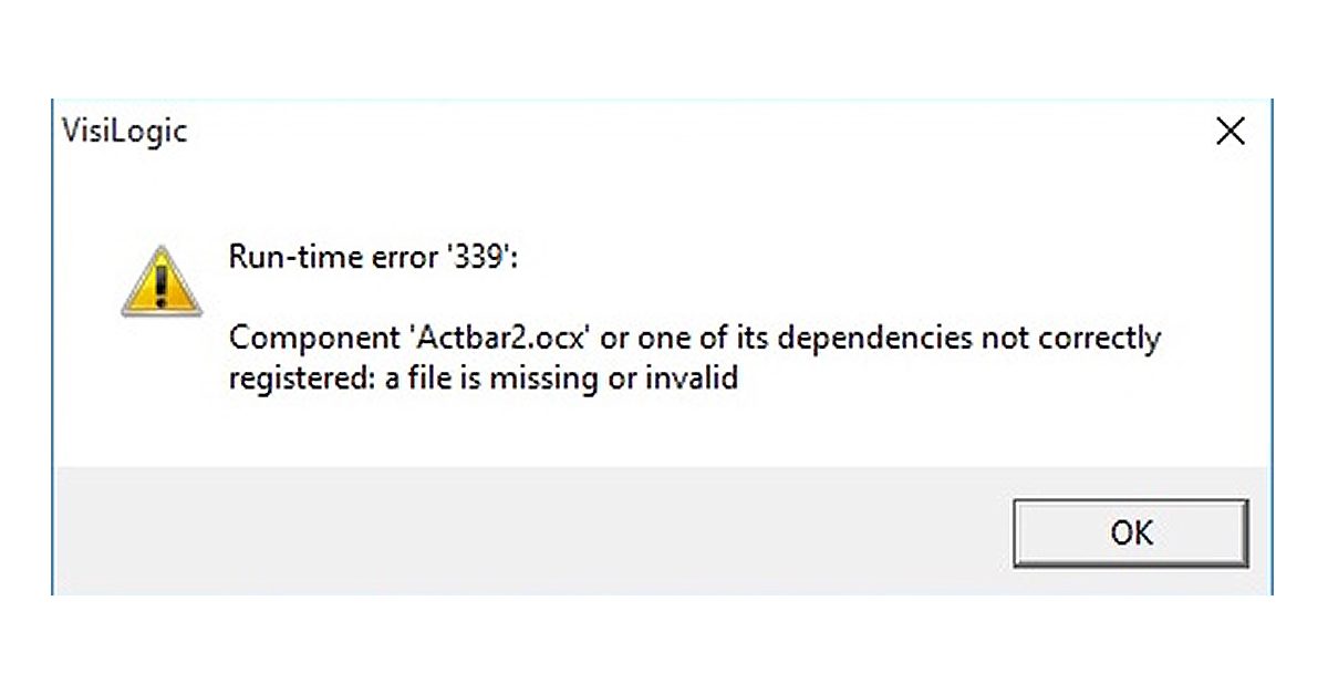How to Fix Runtime Error 339 - ErrorTools