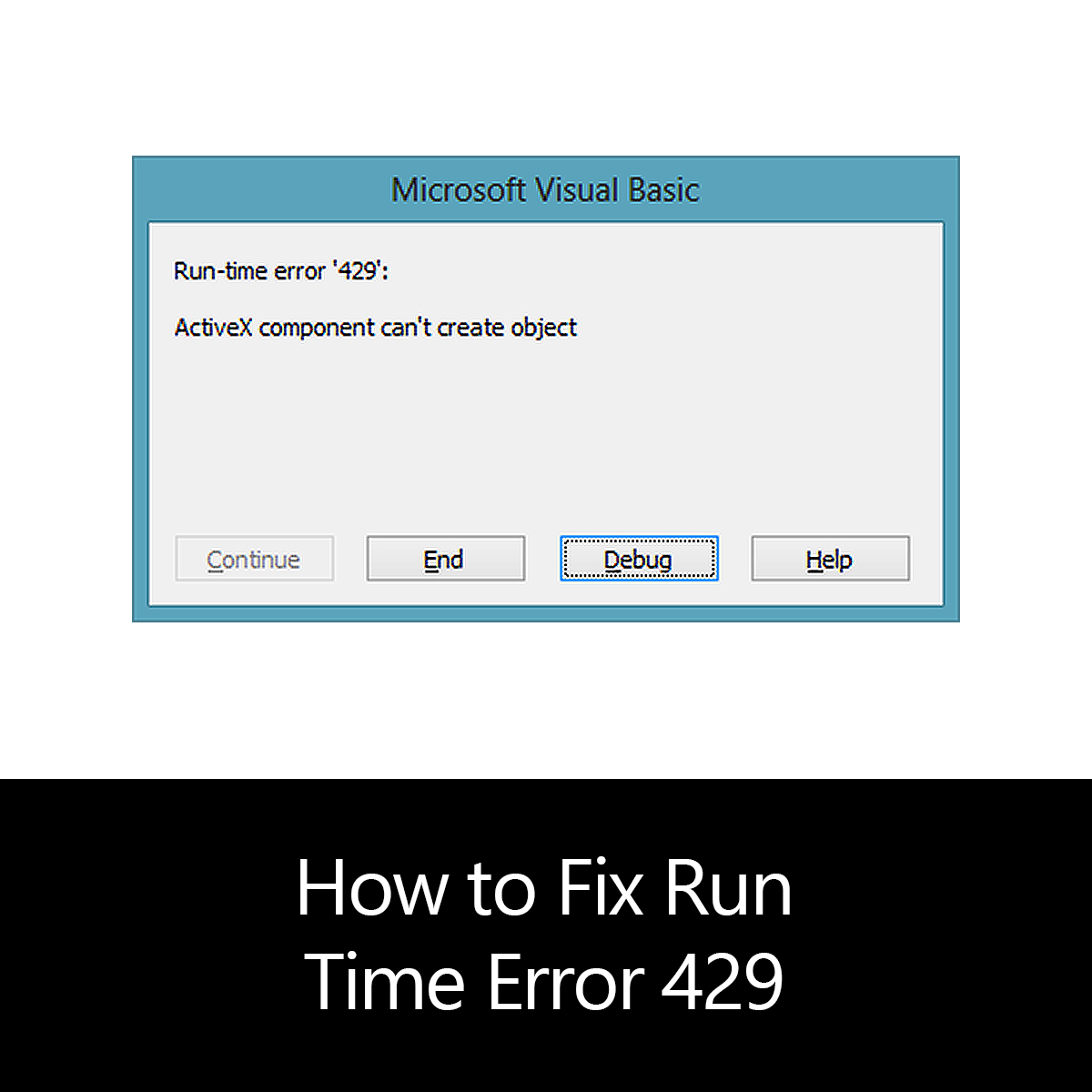 ms access runtime error 429