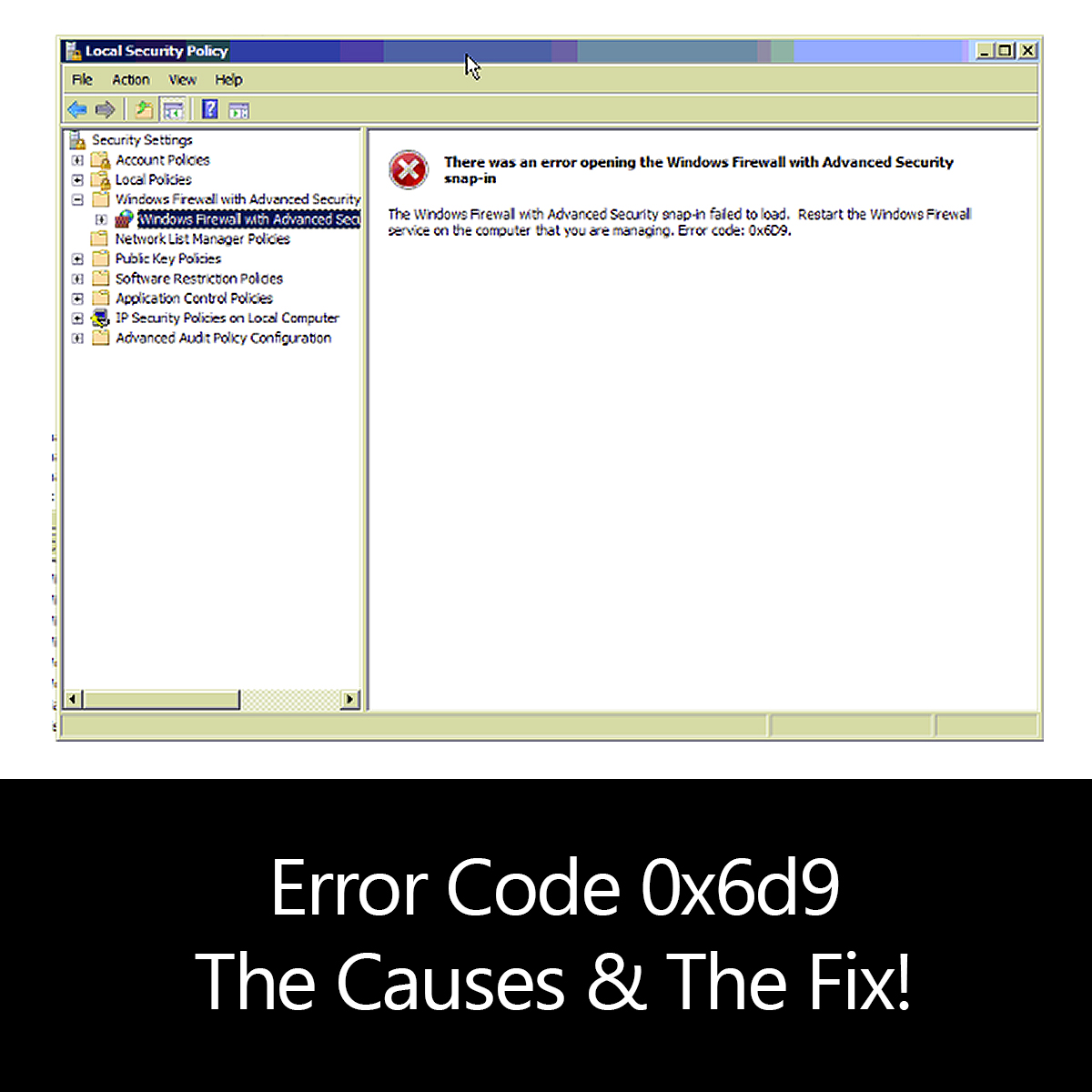 unable to rotate on windows firewall error way 0x6d9