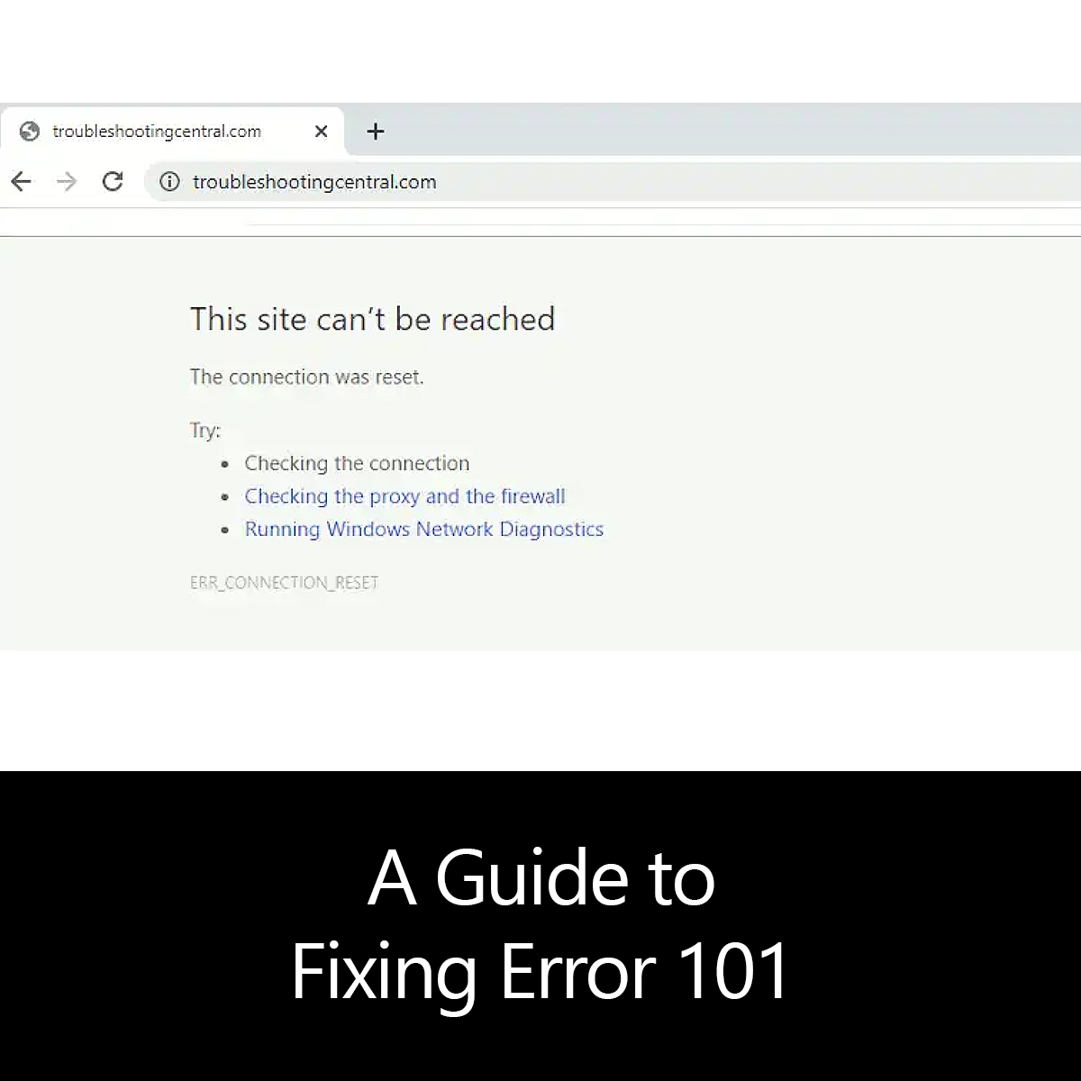 google chrome error 101 - Error Tools