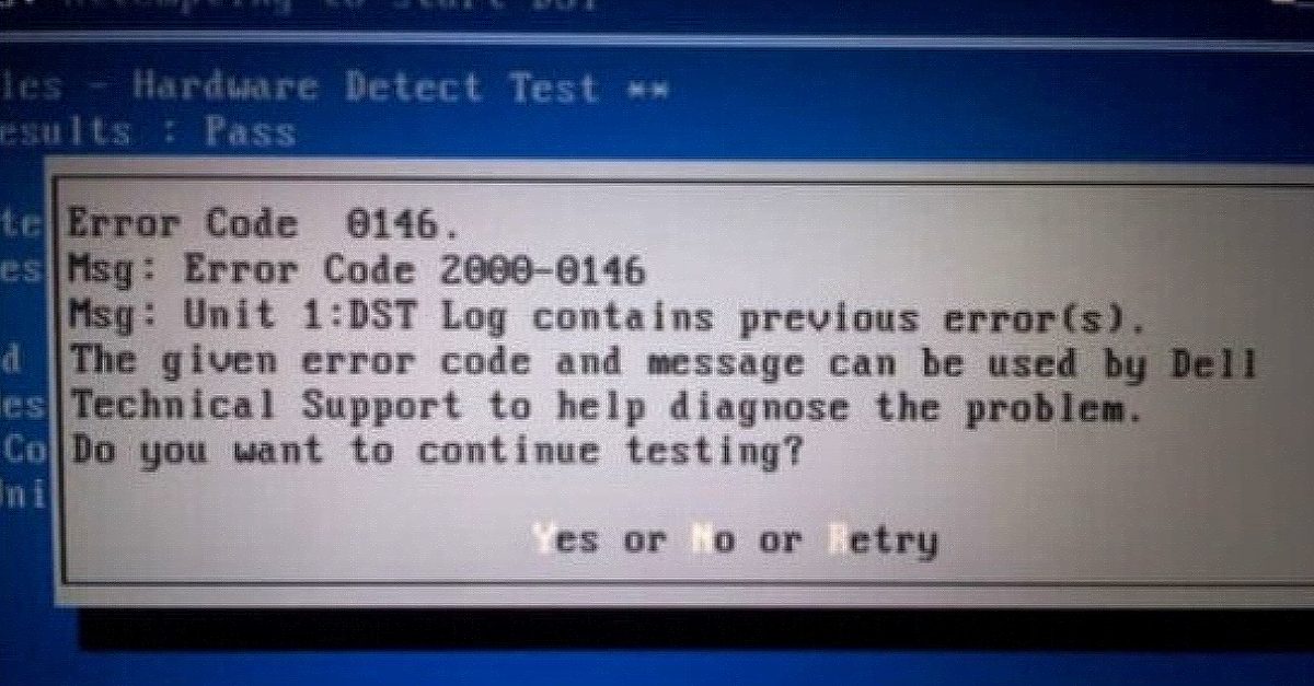 Error code message