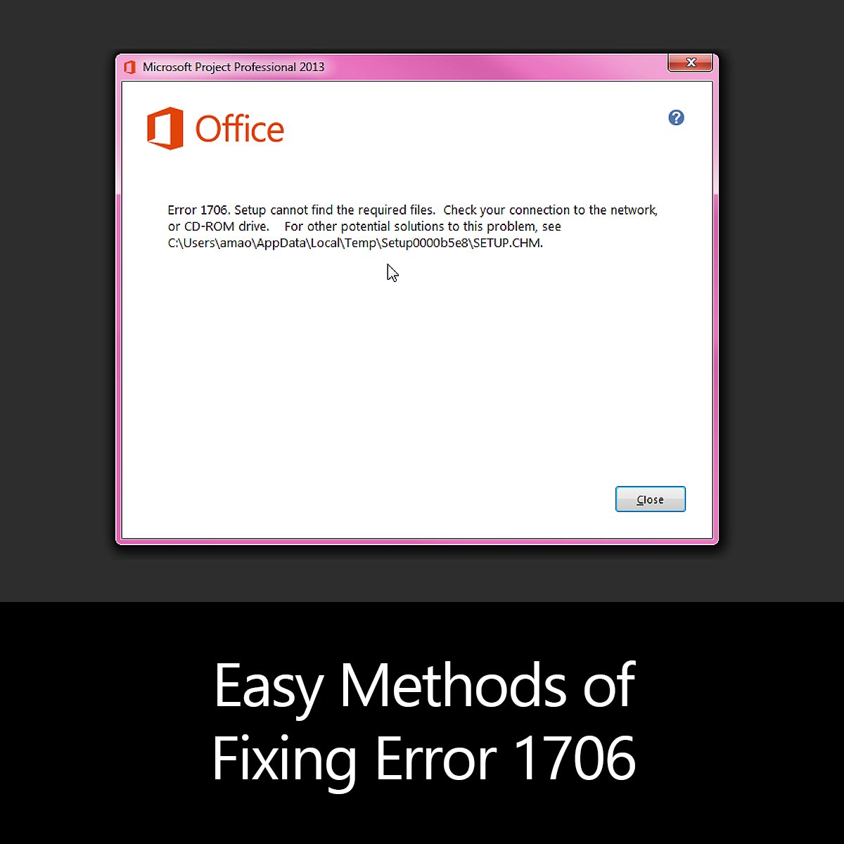 error 1713 setup cannot install office 2007