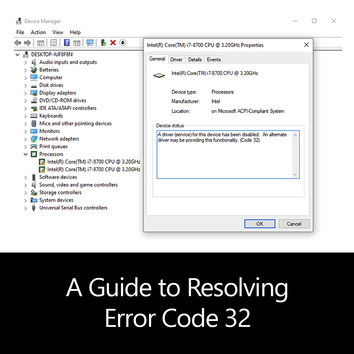 code 32 error