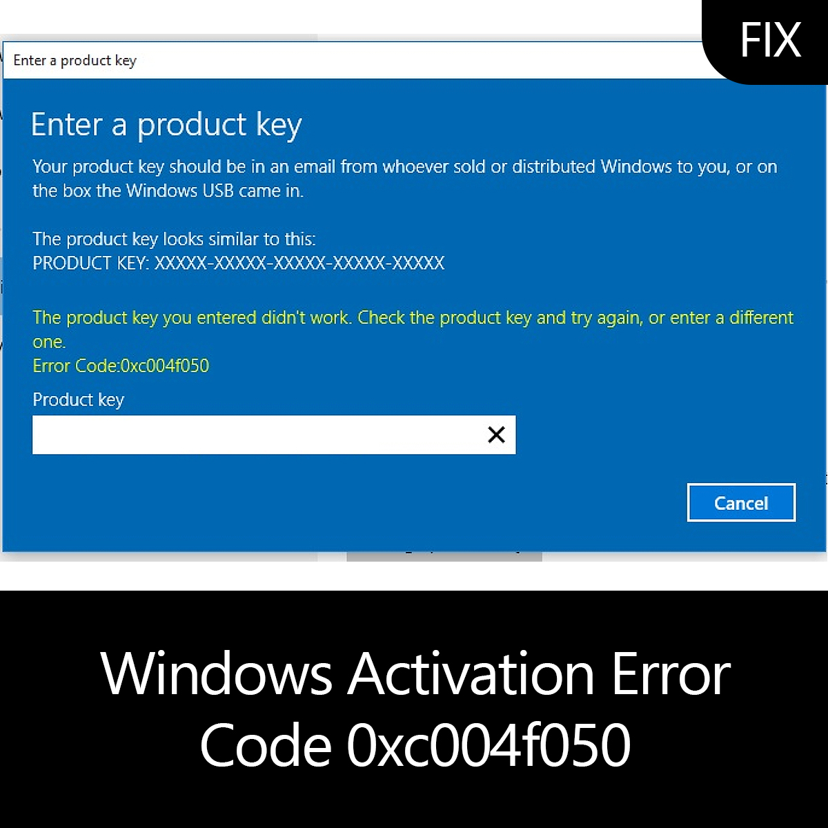 error 0xc004f050 windows 10