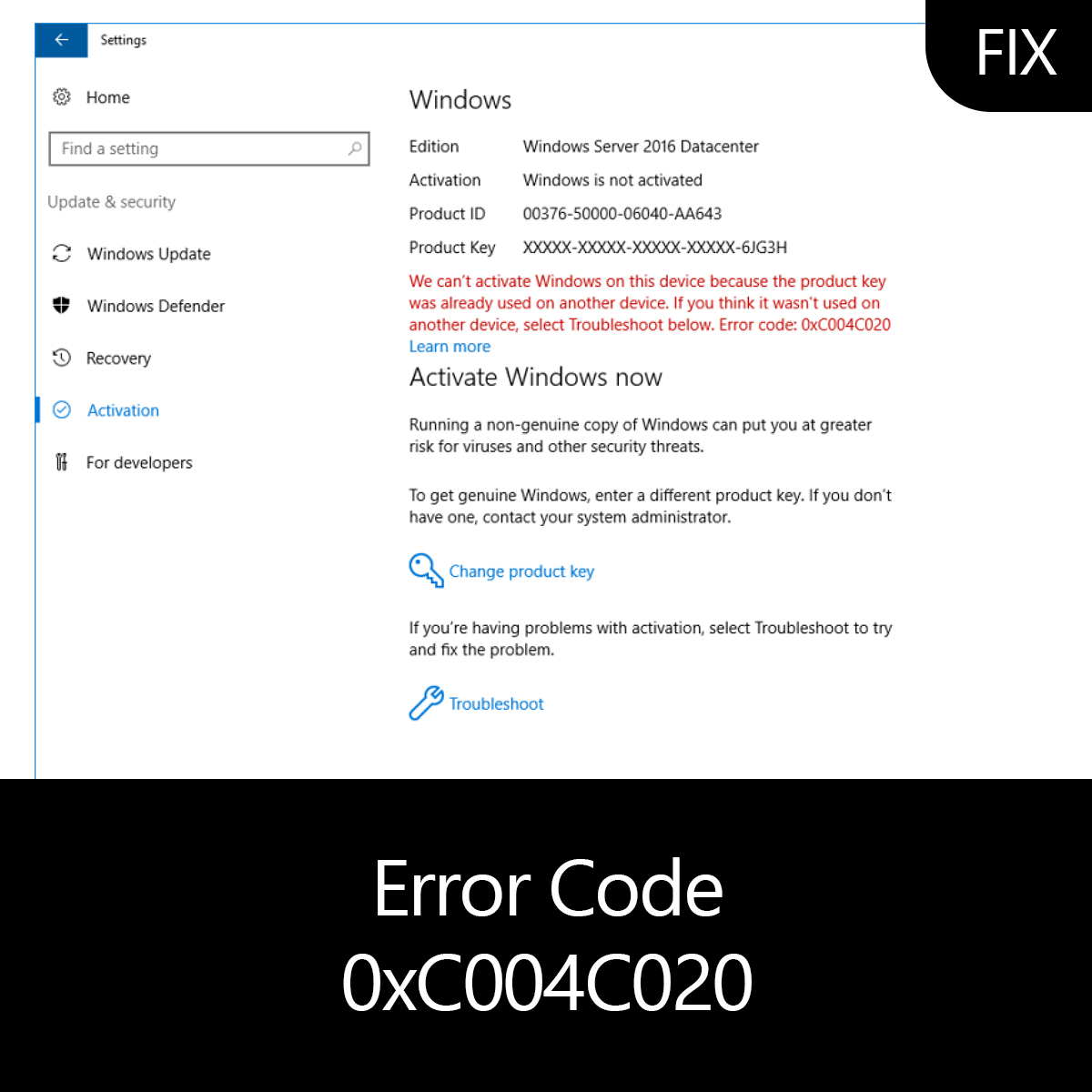 windows activation error code 0xc004c020