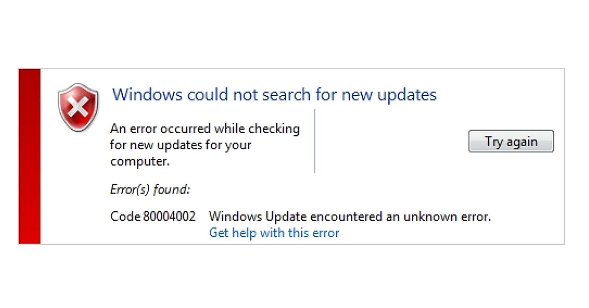 How To Fix Windows 10 Update Error Code 80004002 Errortools 7427
