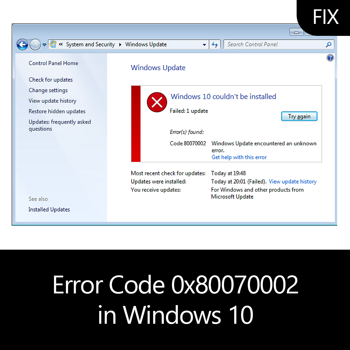 Код ошибки 0x80080204 windows 10