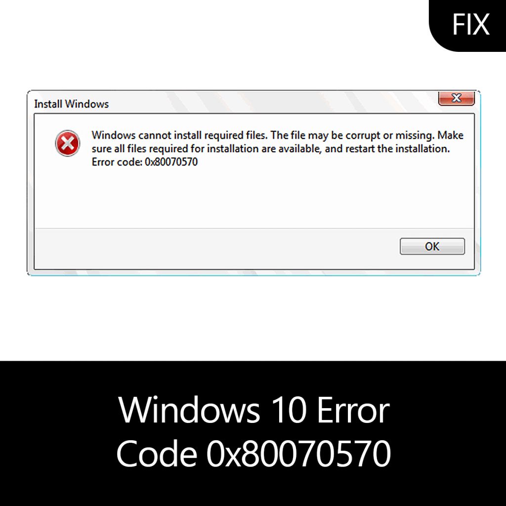 Error Code 0x80070570 Windows 10 - Error Tools