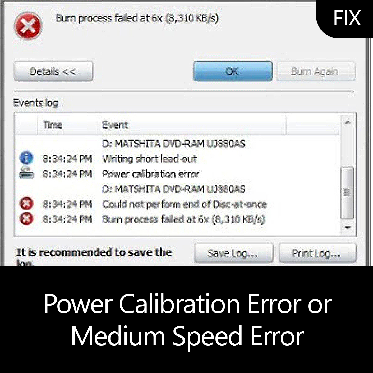 dev power calibration error