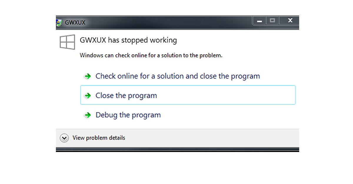 توقف إصلاح GWXUX عن العمل في Windows - ErrorTools