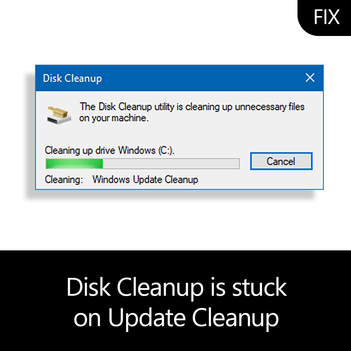 disk cleanup stuck on previous windows installations