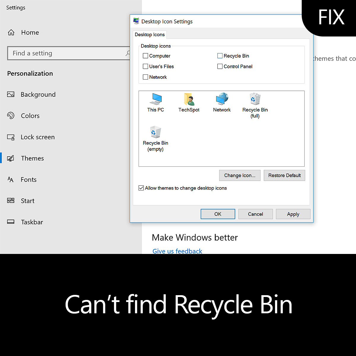 can t open recycle bin