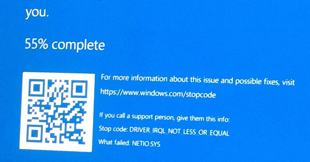 netio driver irql windows 10