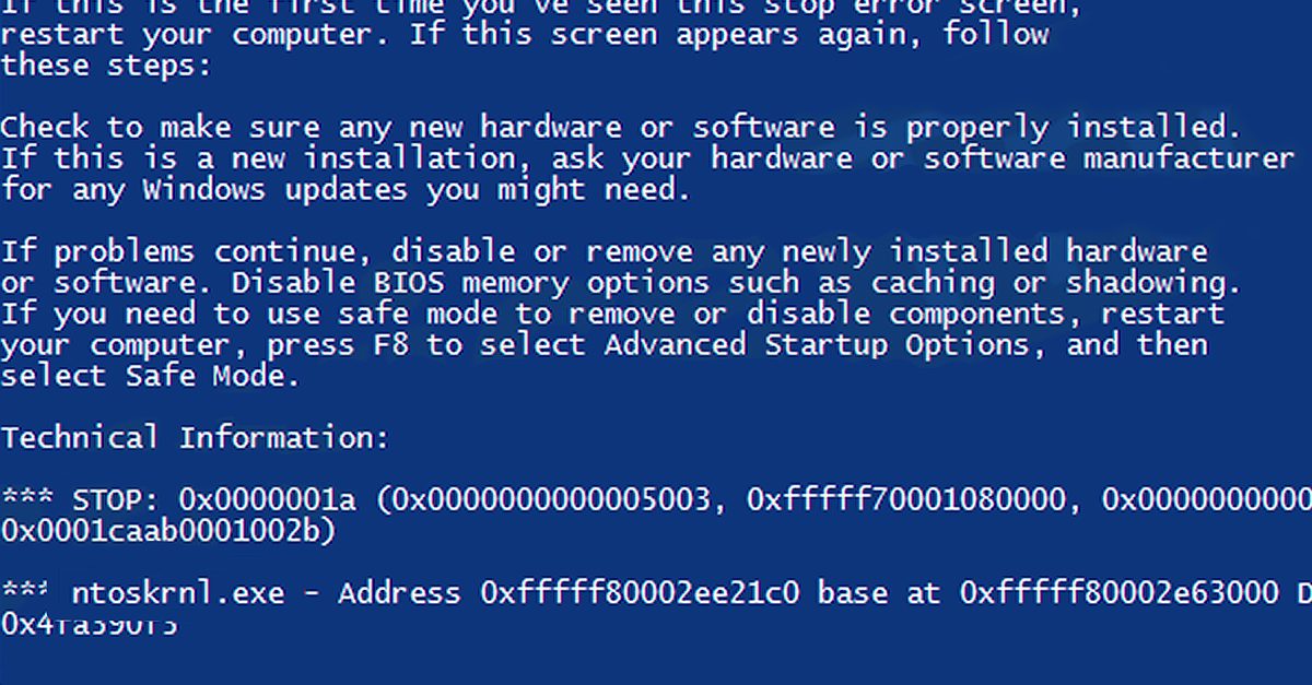 Fix ntkrnlmp.exe Blue Screen in Windows ErrorTools