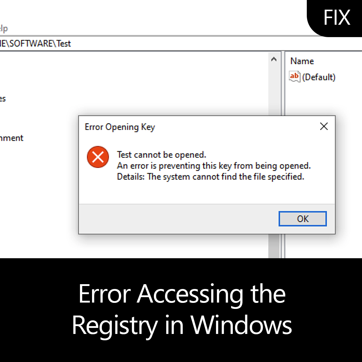 erreur d'accès incontestable au registre d'importation Windows 7