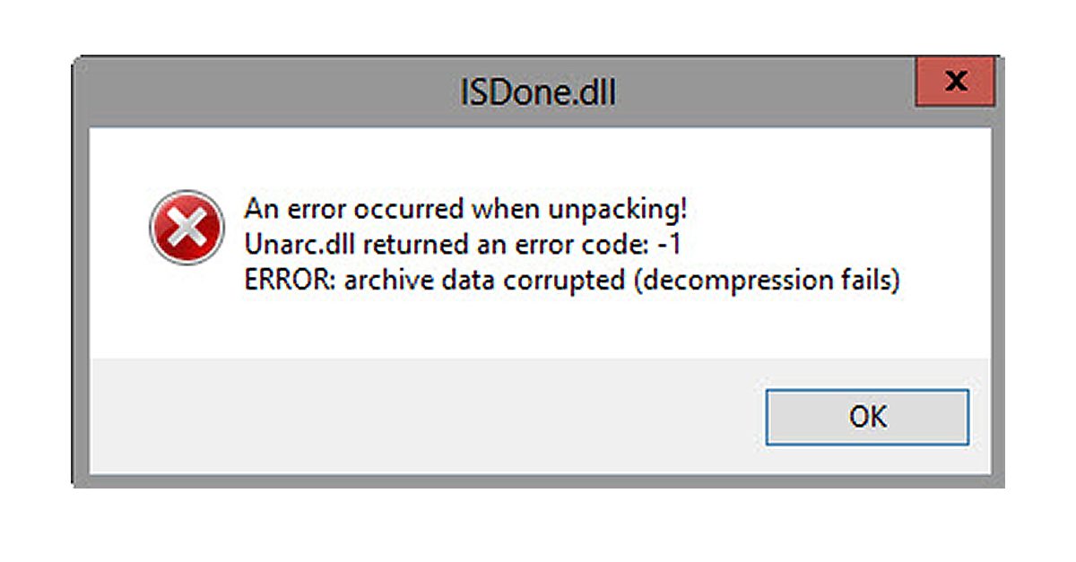 Unarc dll returned an error code 12