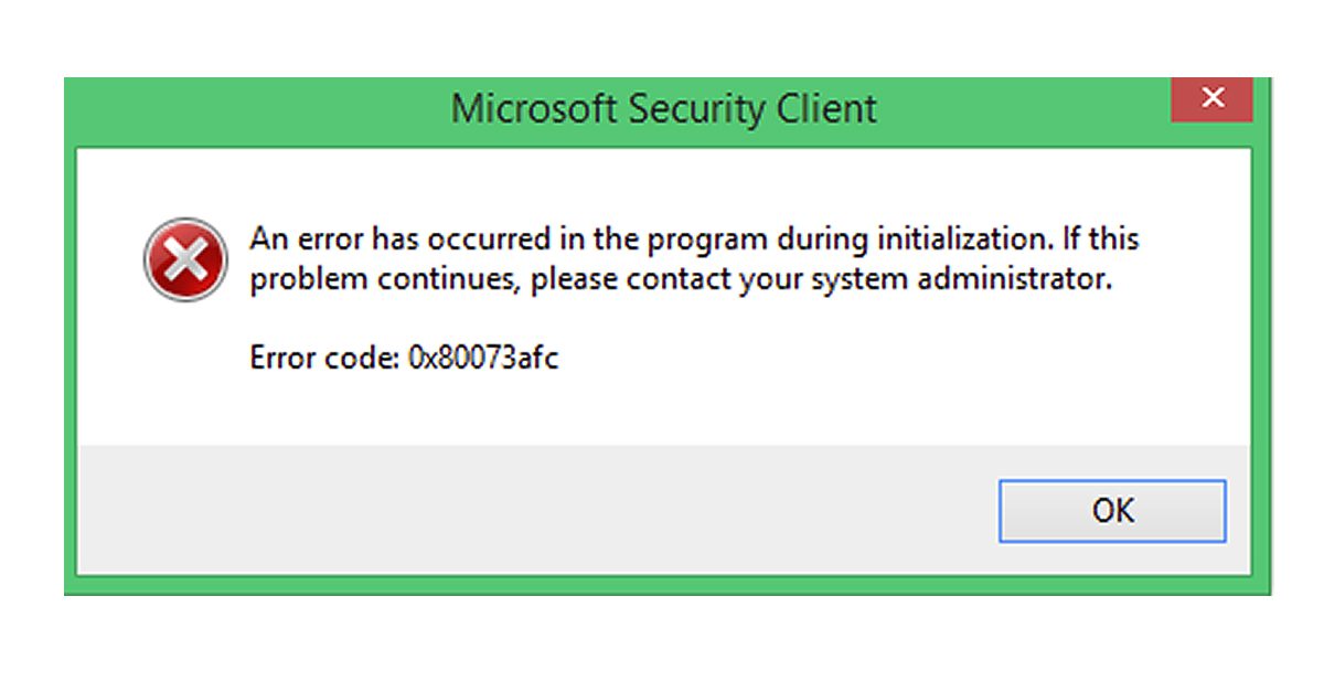Windows Defender error code 0x80073afc ErrorTools