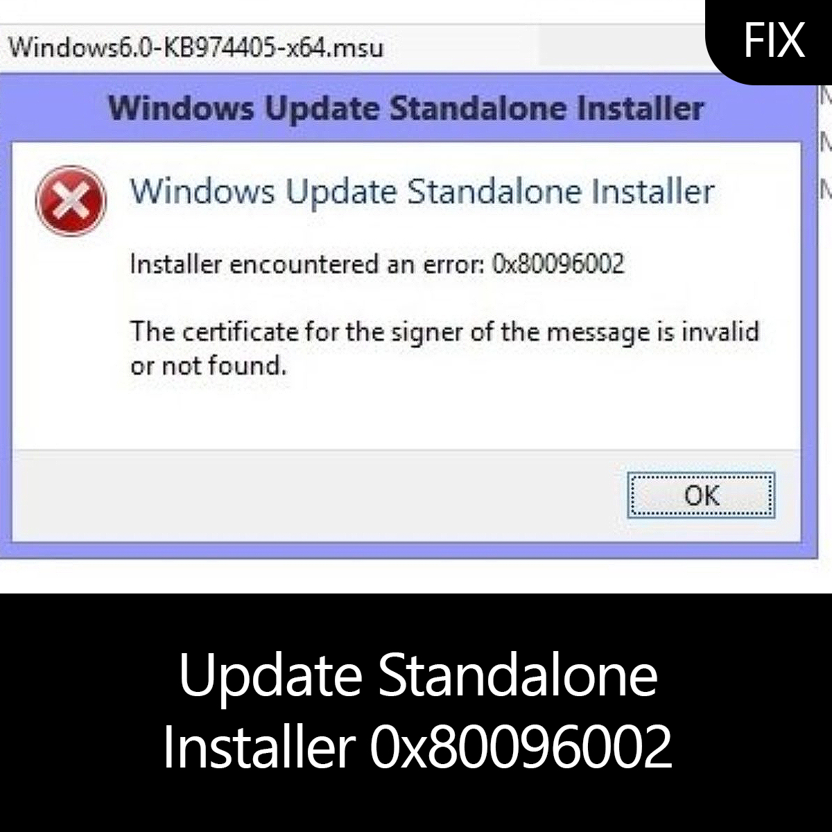Установщик нуля. Please run windows updates
