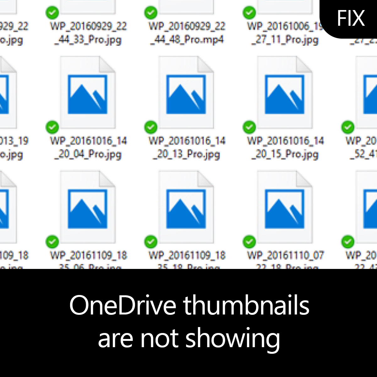 onedrive thumbnails not showing