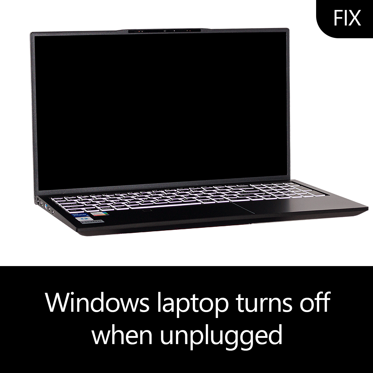 laptop turns on and off