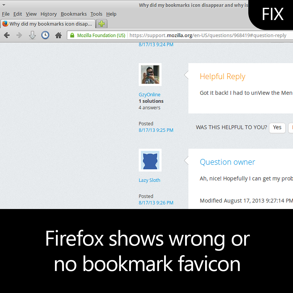 Firefox Shows Wrong Or No Bookmark Favicon Error Tools