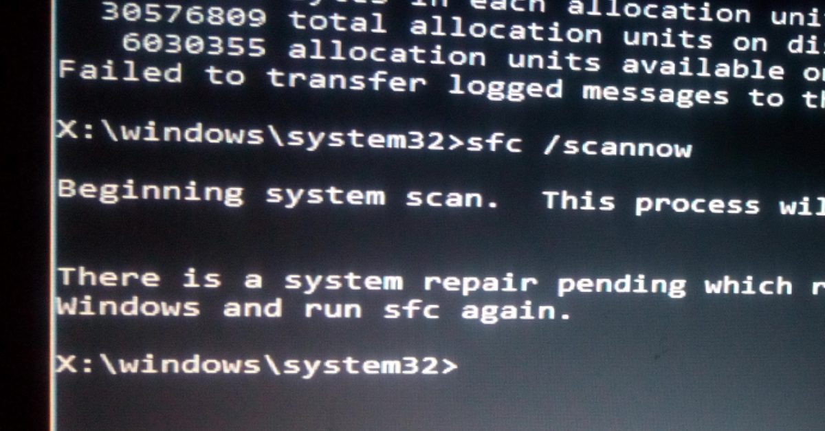 There is a system repair pending - ErrorTools