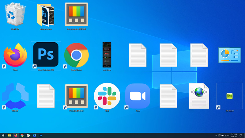 icons on desktop