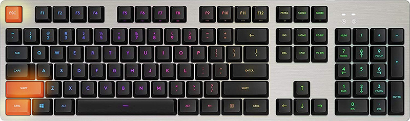 keyboard with ctrl shift and esc marked