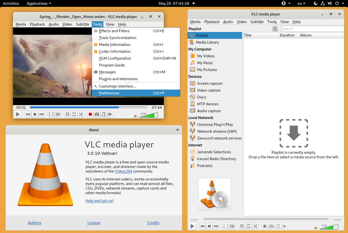 open source media player vlc