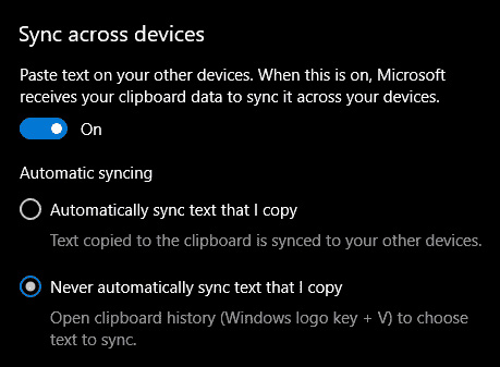 sync across devices