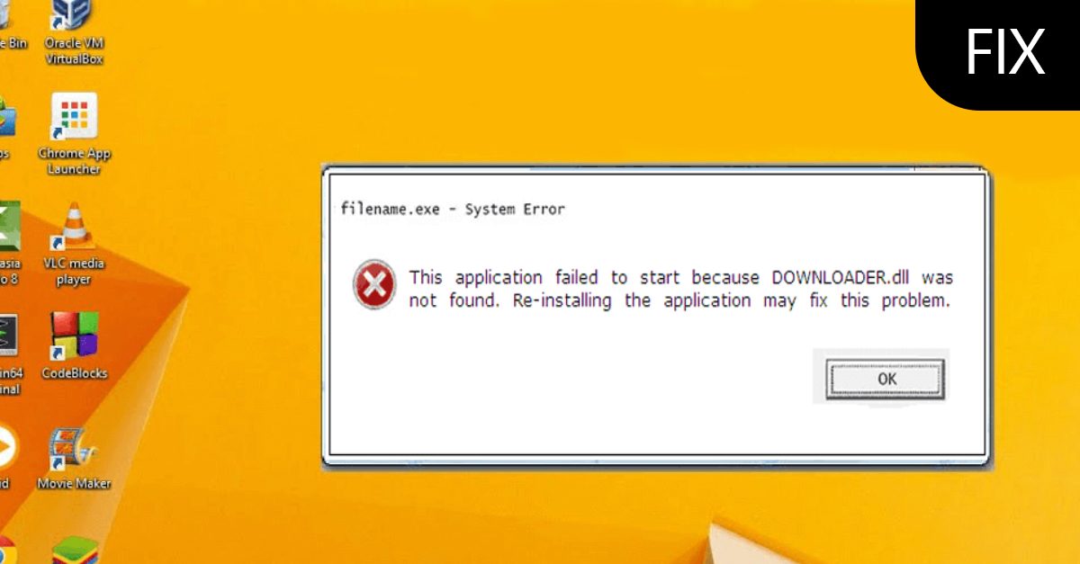 Failed to find dll. System Error dll not found.