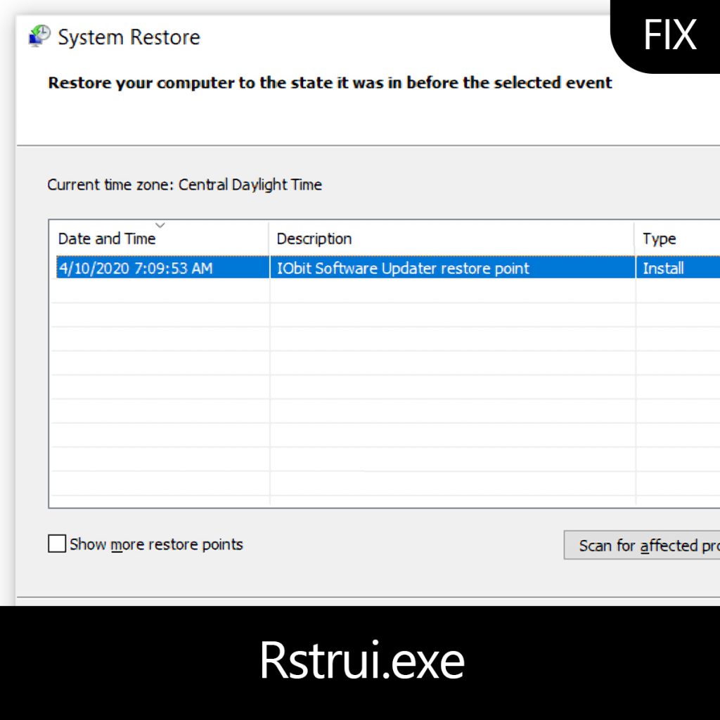 Не удается найти rstrui exe windows 7