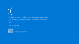 blue screen of death in Windows 10