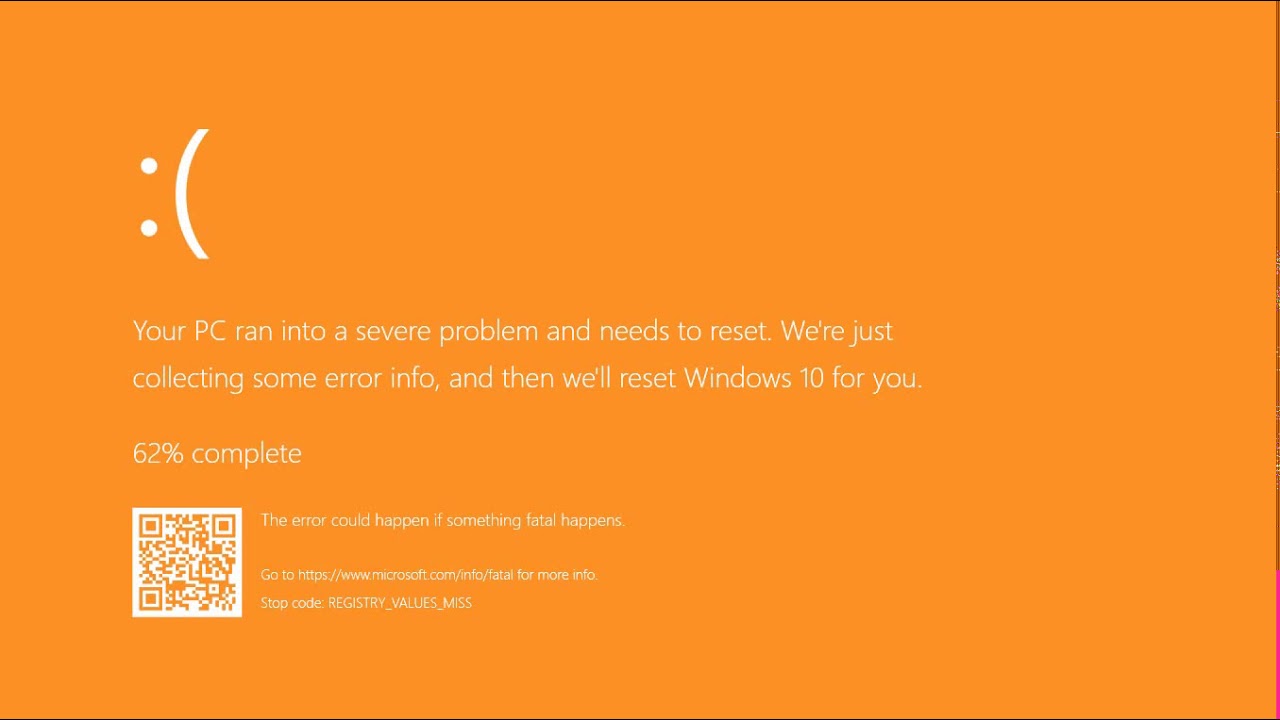 orange screen of death