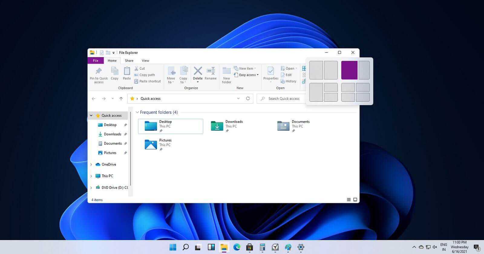 Controles de ajuste de Windows 11