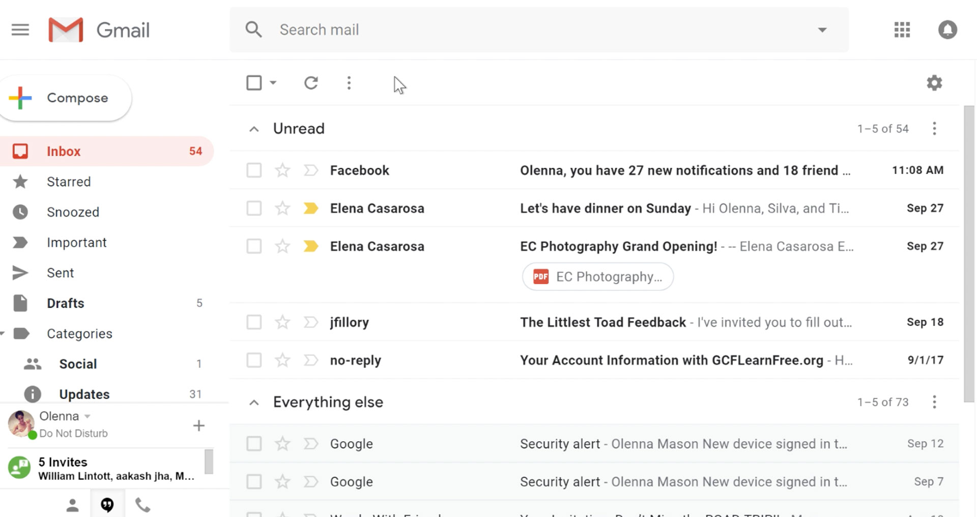 Gmail 이메일 클라이언트