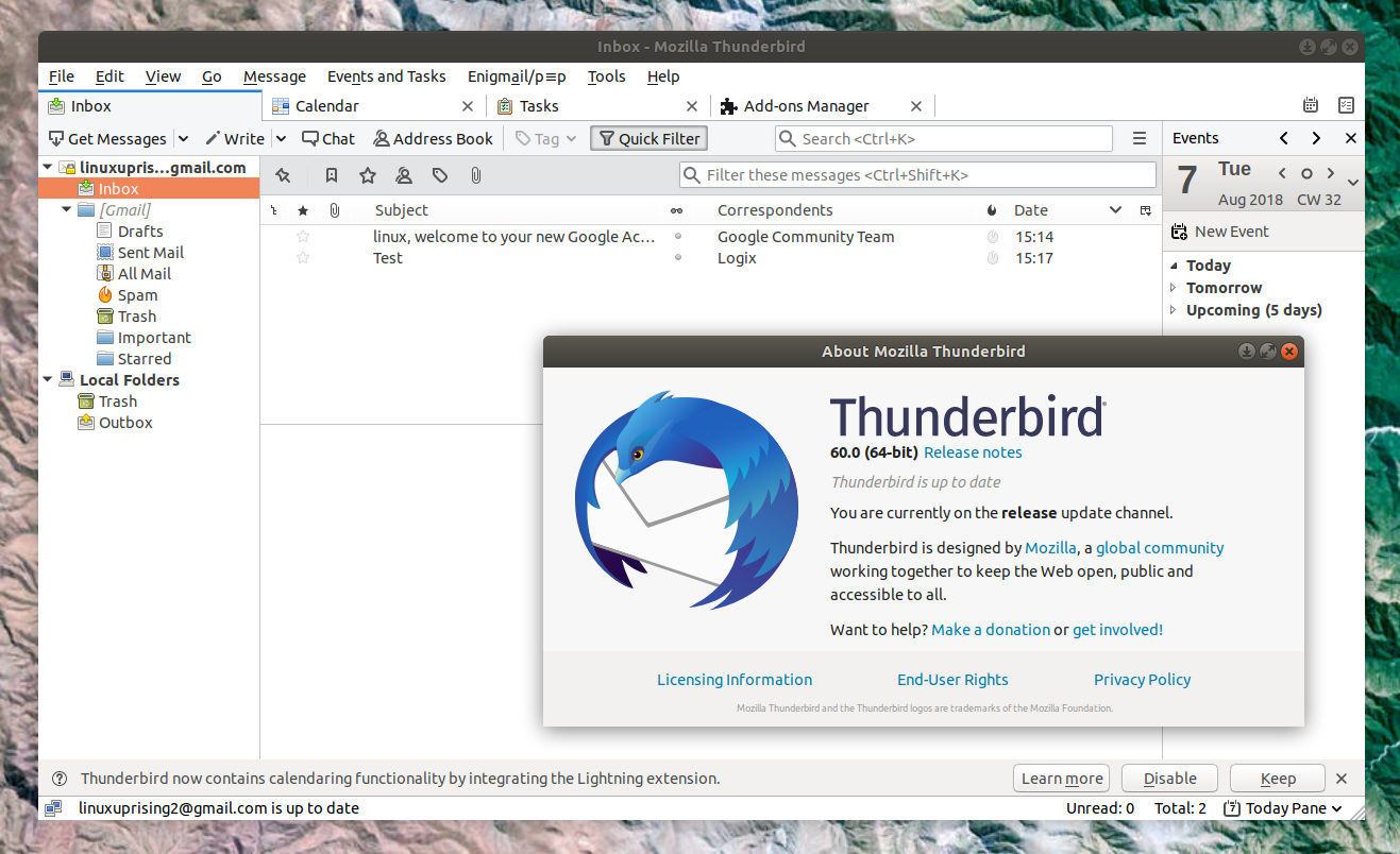 mozilla thunderbird eMail