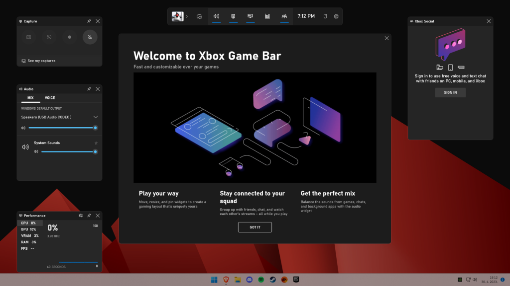 Xbox Game Bar