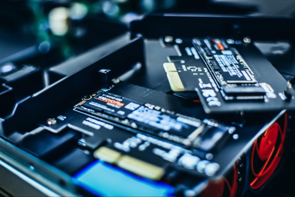 Motherboard mit Speicherkarten